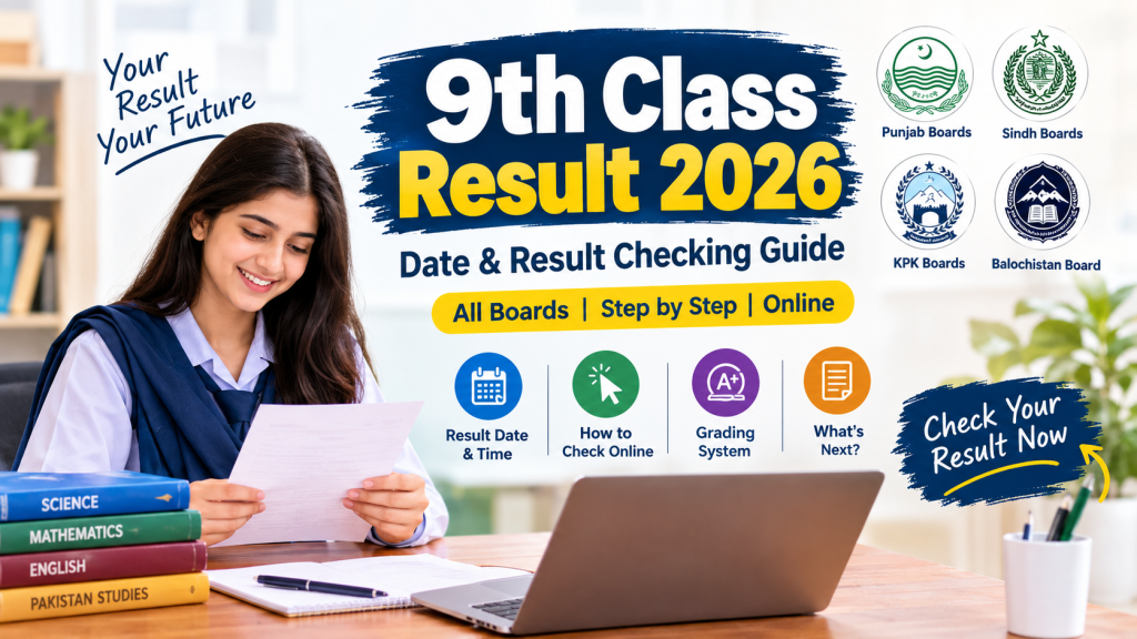 9th Class Result 2026 date and result checking guide for students