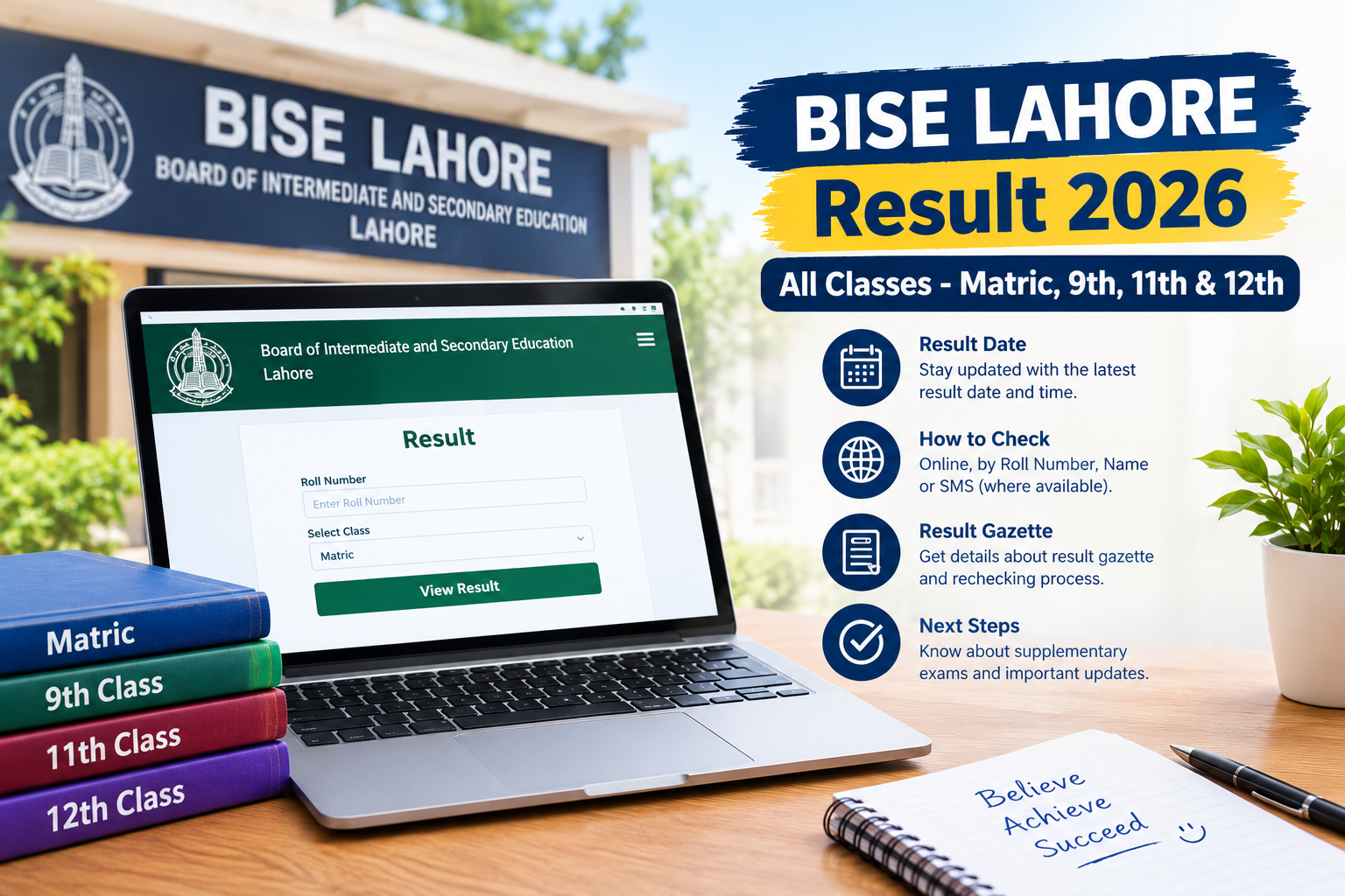 BISE Lahore Result 2026 – Matric, 9th, 11th & 12th Class BISE Lahore Result 2026 for Matric, 9th, 11th and 12th Class