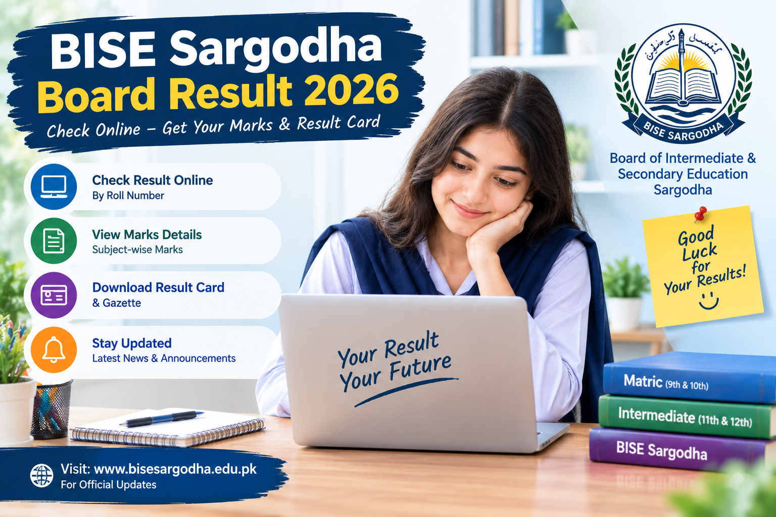 BISE Sargodha Board Result 2026 – Check Online BISE Sargodha Board Result 2026 – Check Online by Roll Number