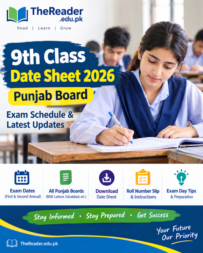 9th Class Date Sheet 2026 Punjab Board – Exam Schedule