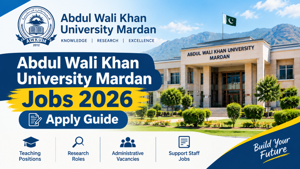 Abdul Wali Khan University Mardan Jobs 2026 – Latest Vacancies, Eligibility Criteria, and Application Guide