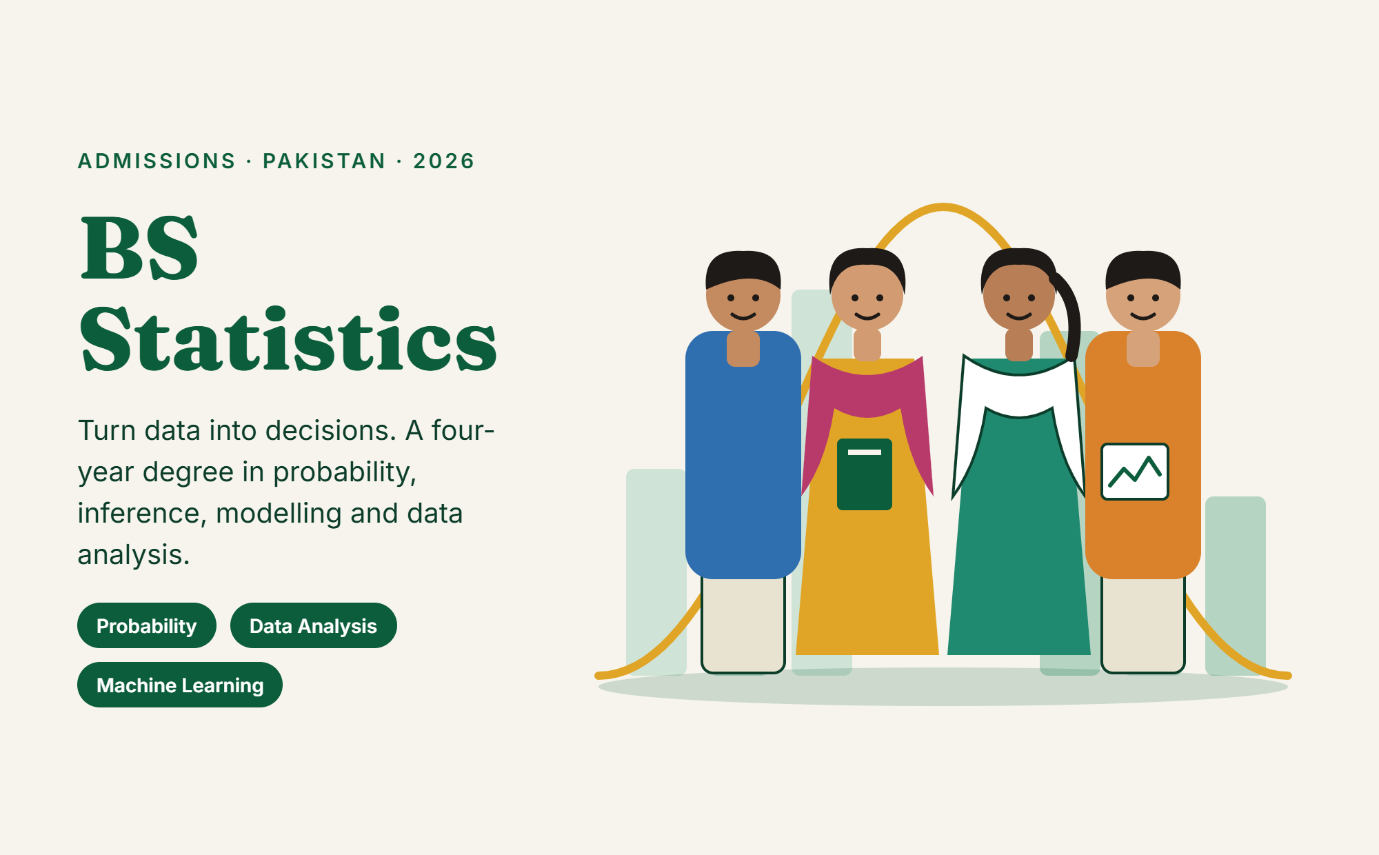 BS Statistics in Pakistan 2026 – Scope, Subjects & Fees BS Statistics in Pakistan 2026 – Students Learning Data Analysis and Statistics