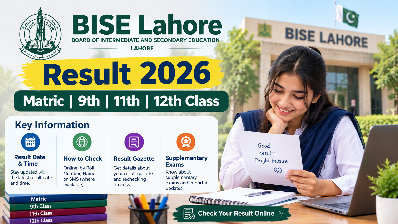 BISE Lahore Result 2026 – Matric, 9th, 11th & 12th Class BISE Lahore Result 2026 for Matric, 9th, 11th and 12th Class