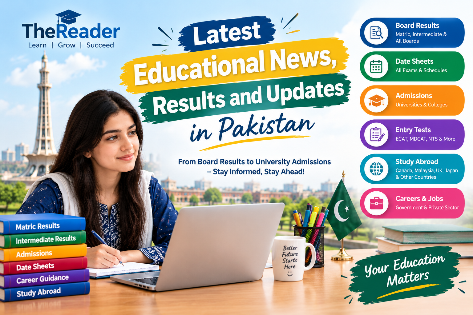 Educational News, Results & Admissions Pakistan Latest educational news, exam results, admissions, and education updates in Pakistan – TheReader