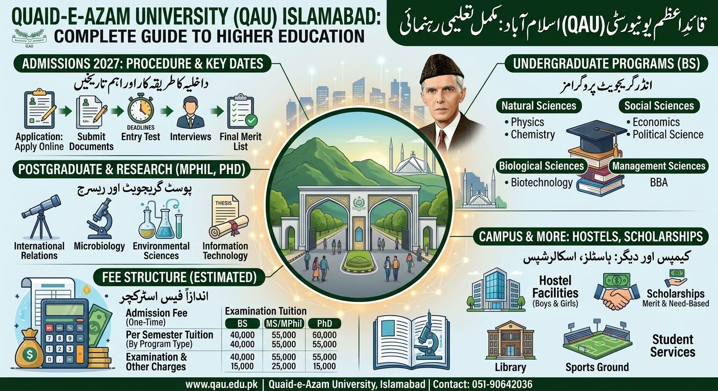 Quaid-e-Azam University Islamabad – Admissions, Programs